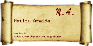 Matity Armida névjegykártya